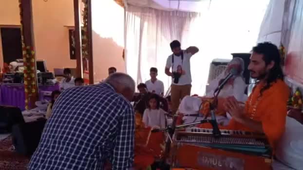 #खींवसर के ग्वालू मे चल रही भागवत कथा आसपास गांवों से कथा को सुनने पहुंचे श्रद्धालु#