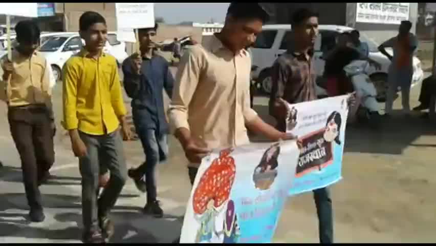 #संगरिया-#बाल विवाह रोकथाम हेतु जागरूकता रैली का हुआ आयोजन #न्यायाधीश डॉ नरेन्द्र सिंह राठौड़ ने रैली को किया रवाना